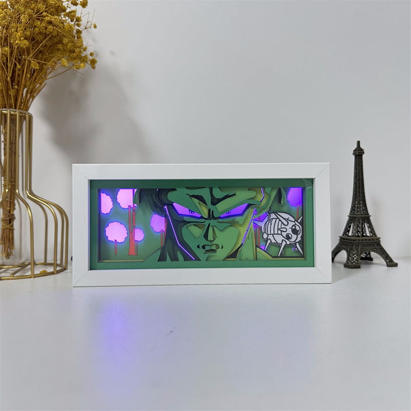 Anime theme RGB paper carving lamp, multi-color mode, remote control dimming