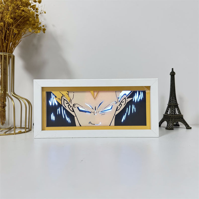 Anime theme RGB paper carving lamp, multi-color mode, remote control dimming