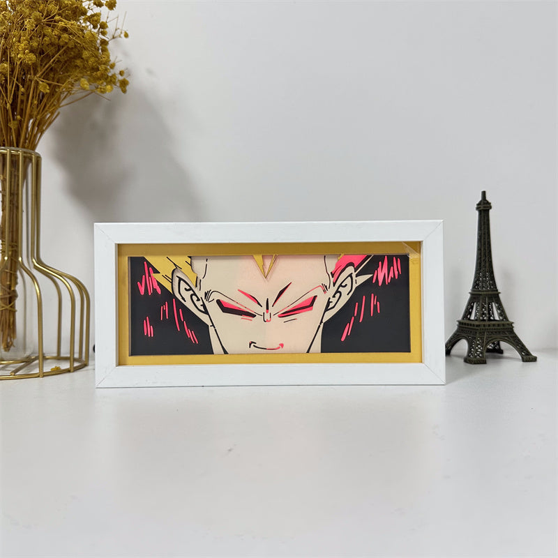 Anime theme RGB paper carving lamp, multi-color mode, remote control dimming