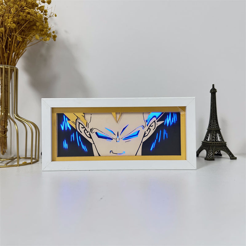 Anime theme RGB paper carving lamp, multi-color mode, remote control dimming