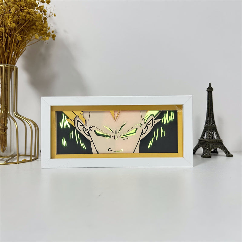 Anime theme RGB paper carving lamp, multi-color mode, remote control dimming