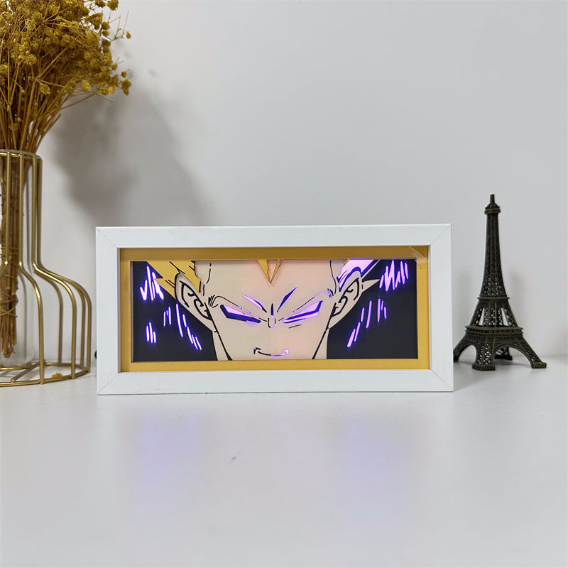 Anime theme RGB paper carving lamp, multi-color mode, remote control dimming