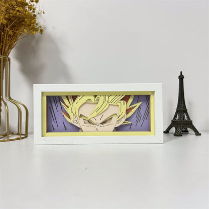 Anime theme RGB paper carving lamp, multi-color mode, remote control dimming