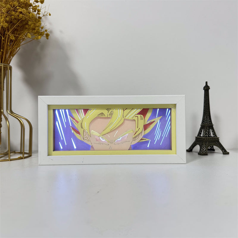 Anime theme RGB paper carving lamp, multi-color mode, remote control dimming