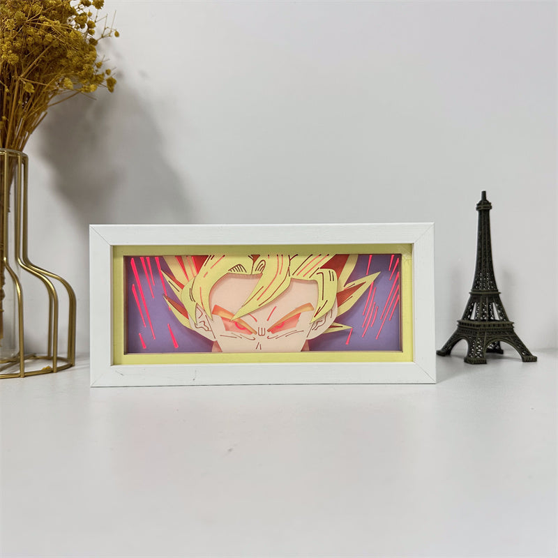 Anime theme RGB paper carving lamp, multi-color mode, remote control dimming