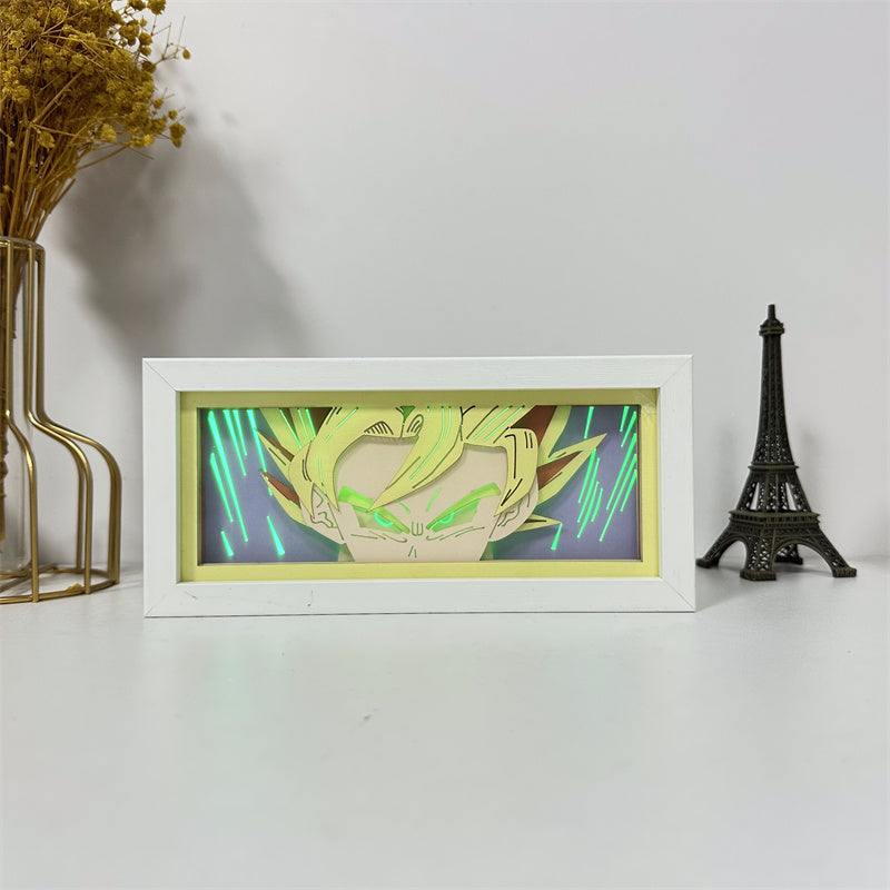 Anime theme RGB paper carving lamp, multi-color mode, remote control dimming