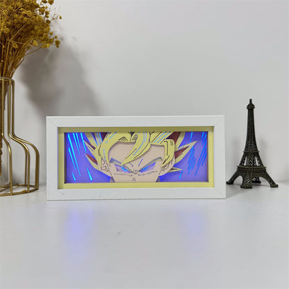 Anime theme RGB paper carving lamp, multi-color mode, remote control dimming