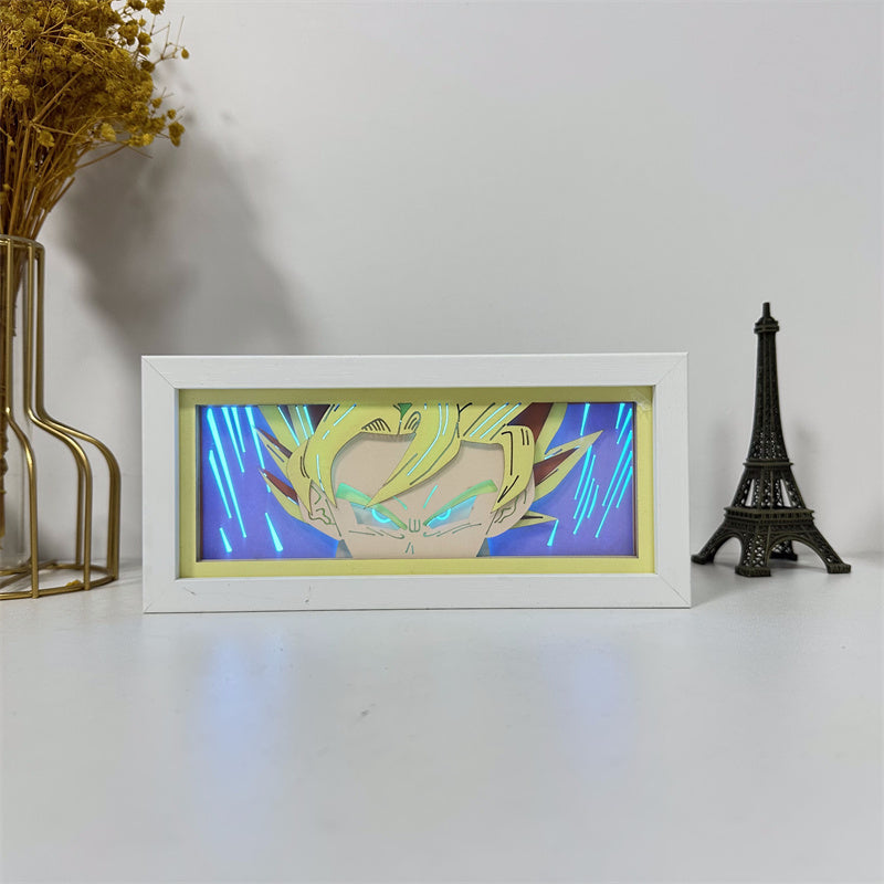 Anime theme RGB paper carving lamp, multi-color mode, remote control dimming