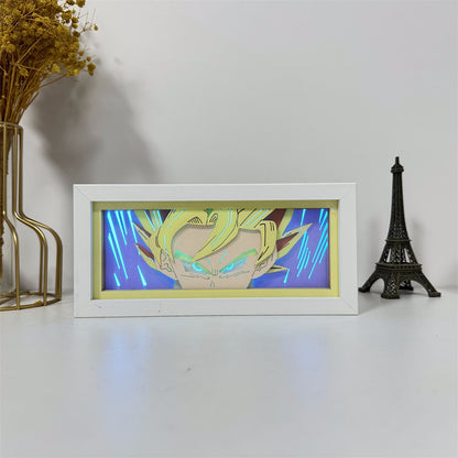 Anime theme RGB paper carving lamp, multi-color mode, remote control dimming