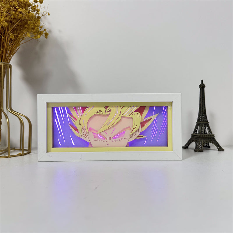 Anime theme RGB paper carving lamp, multi-color mode, remote control dimming