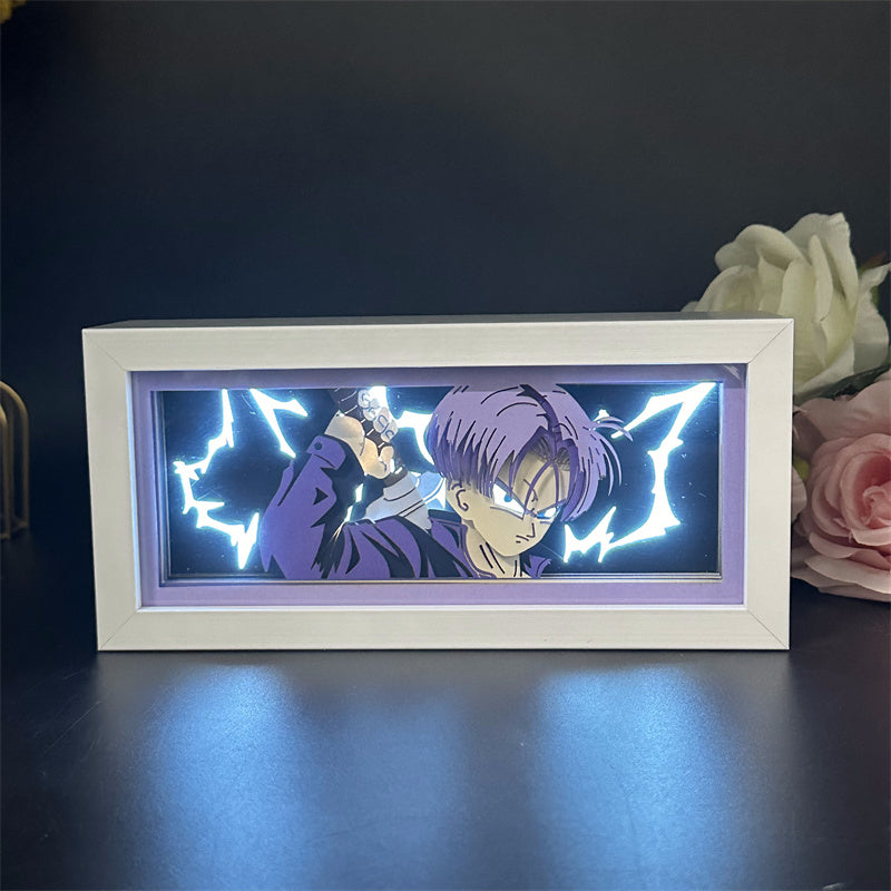 Anime theme RGB paper carving lamp, multi-color mode, remote control dimming