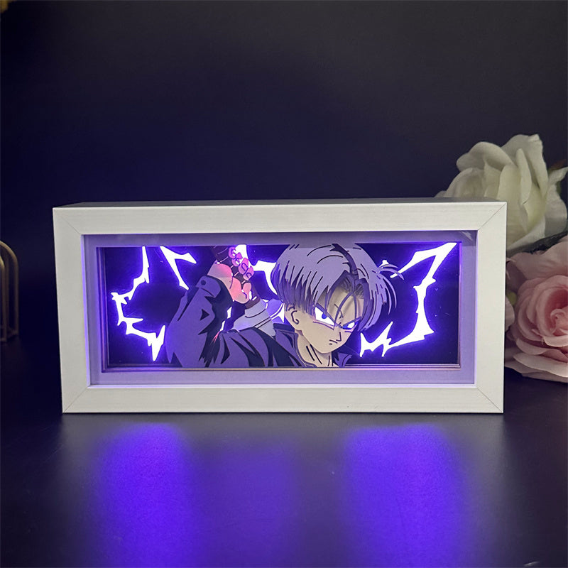 Anime theme RGB paper carving lamp, multi-color mode, remote control dimming