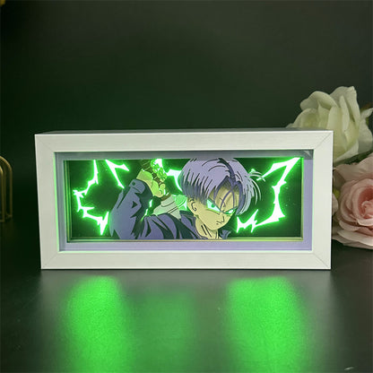 Anime theme RGB paper carving lamp, multi-color mode, remote control dimming