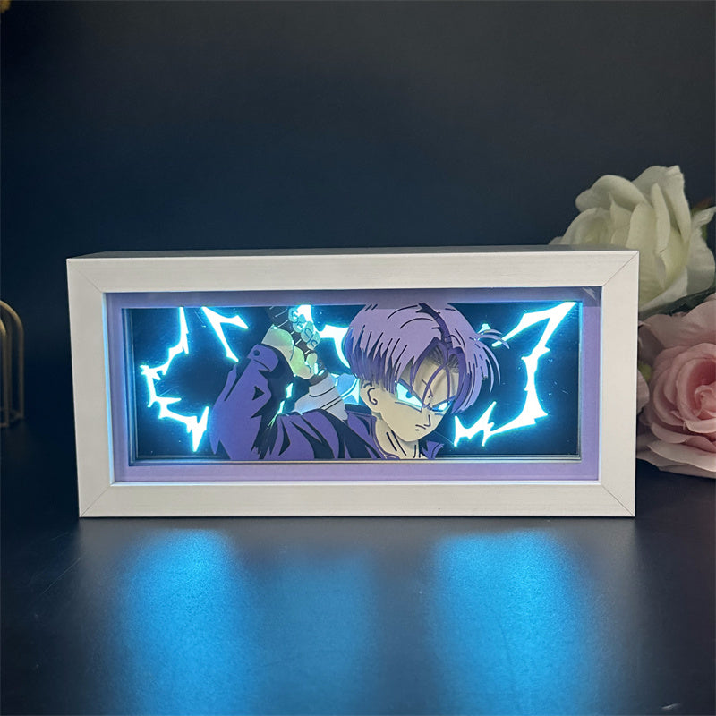 Anime theme RGB paper carving lamp, multi-color mode, remote control dimming