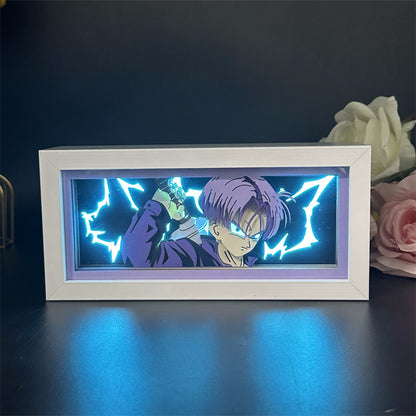 Anime theme RGB paper carving lamp, multi-color mode, remote control dimming