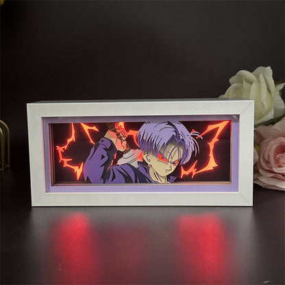 Anime theme RGB paper carving lamp, multi-color mode, remote control dimming
