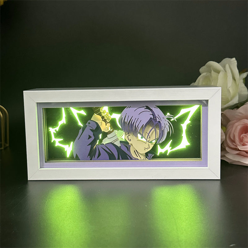 Anime theme RGB paper carving lamp, multi-color mode, remote control dimming