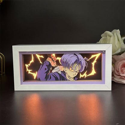 Anime theme RGB paper carving lamp, multi-color mode, remote control dimming