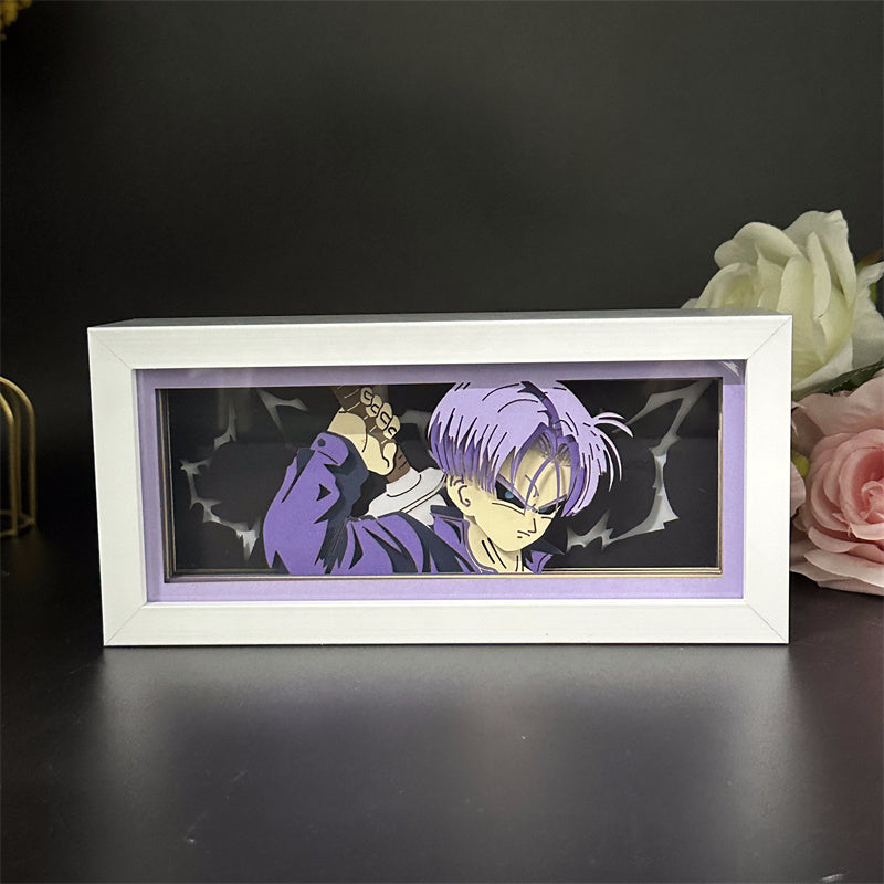 Anime theme RGB paper carving lamp, multi-color mode, remote control dimming