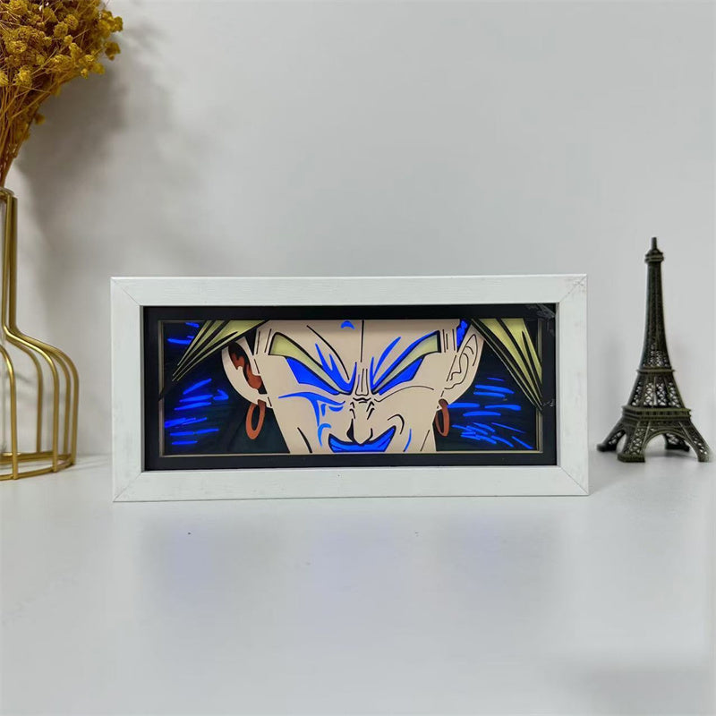 Anime theme RGB paper carving lamp, multi-color mode, remote control dimming