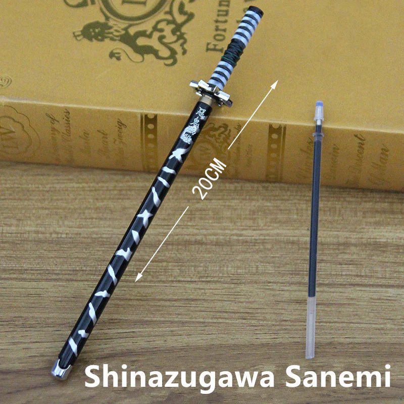 Kamado Tanjirou & Multi-Anime Characters Nichirin Sword - Shaped Zinc Alloy Pens