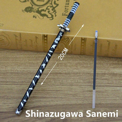 Kamado Tanjirou & Multi-Anime Characters Nichirin Sword - Shaped Zinc Alloy Pens