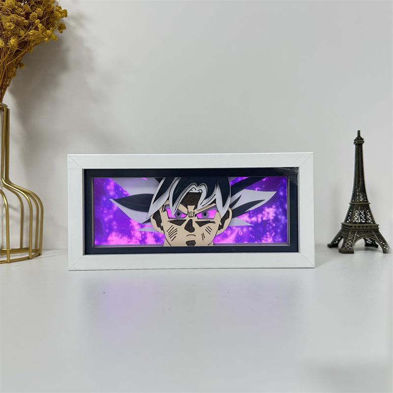 Anime theme RGB paper carving lamp, multi-color mode, remote control dimming