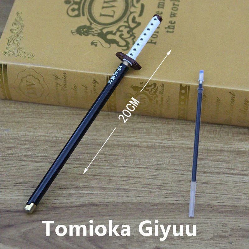 Kamado Tanjirou & Multi-Anime Characters Nichirin Sword - Shaped Zinc Alloy Pens