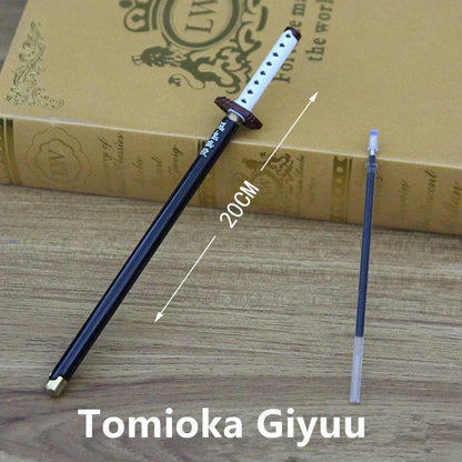 Kamado Tanjirou & Multi-Anime Characters Nichirin Sword - Shaped Zinc Alloy Pens