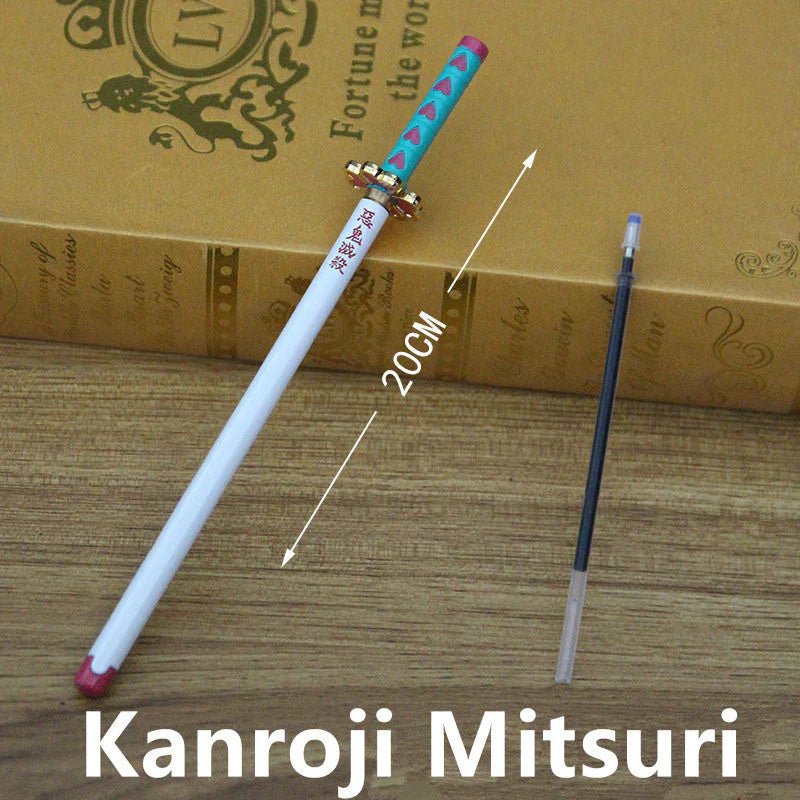 Kamado Tanjirou & Multi-Anime Characters Nichirin Sword - Shaped Zinc Alloy Pens