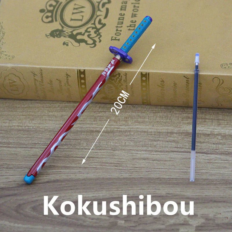 Kamado Tanjirou & Multi-Anime Characters Nichirin Sword - Shaped Zinc Alloy Pens