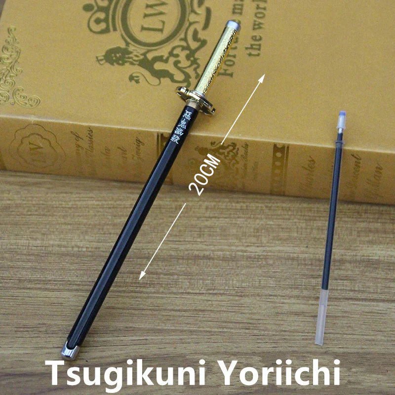 Kamado Tanjirou & Multi-Anime Characters Nichirin Sword - Shaped Zinc Alloy Pens