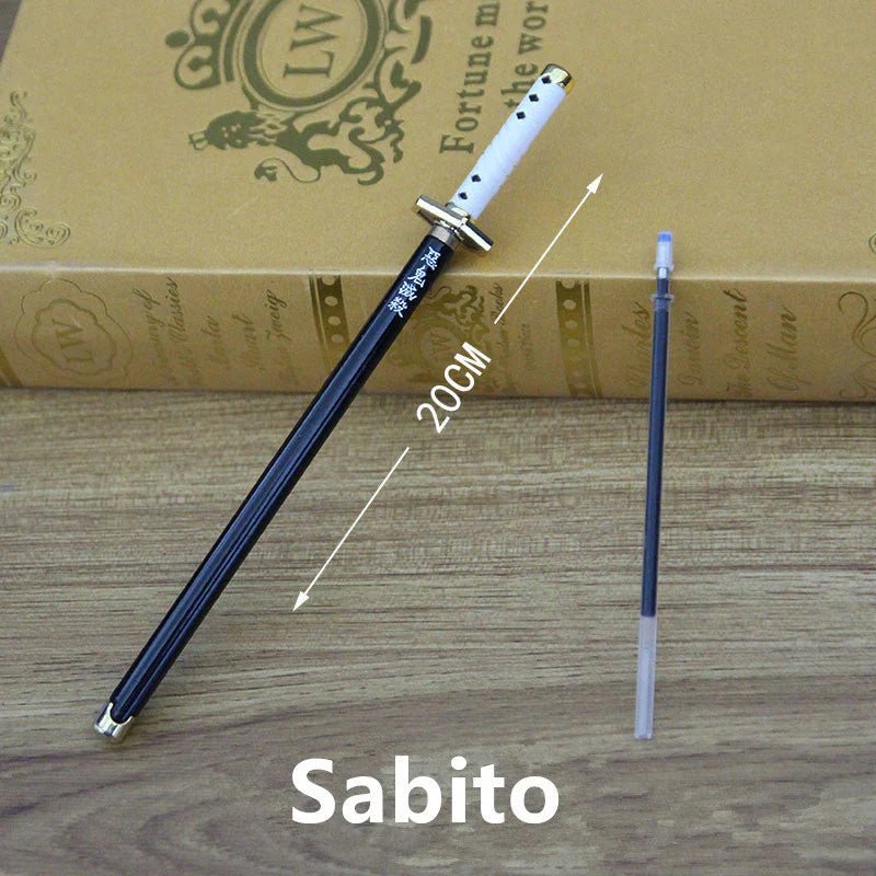 Kamado Tanjirou & Multi-Anime Characters Nichirin Sword - Shaped Zinc Alloy Pens