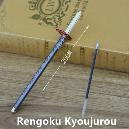 Kamado Tanjirou & Multi-Anime Characters Nichirin Sword - Shaped Zinc Alloy Pens