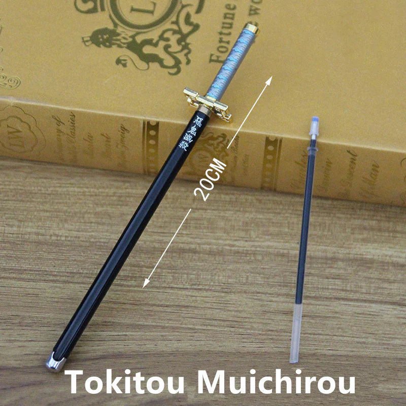 Kamado Tanjirou & Multi-Anime Characters Nichirin Sword - Shaped Zinc Alloy Pens