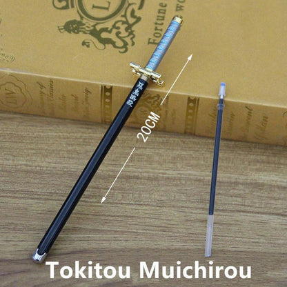 Kamado Tanjirou & Multi-Anime Characters Nichirin Sword - Shaped Zinc Alloy Pens