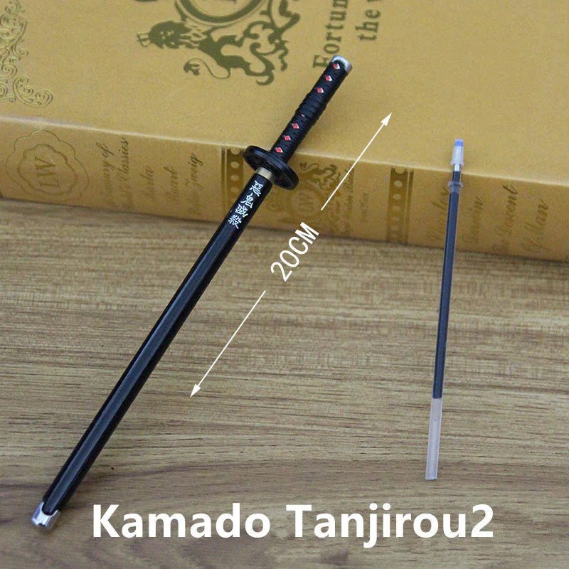 Kamado Tanjirou & Multi-Anime Characters Nichirin Sword - Shaped Zinc Alloy Pens