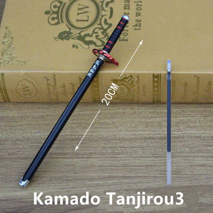 Kamado Tanjirou & Multi-Anime Characters Nichirin Sword - Shaped Zinc Alloy Pens