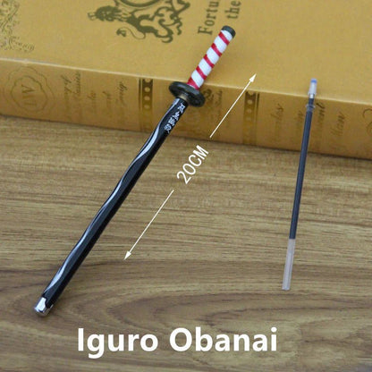 Kamado Tanjirou & Multi-Anime Characters Nichirin Sword - Shaped Zinc Alloy Pens